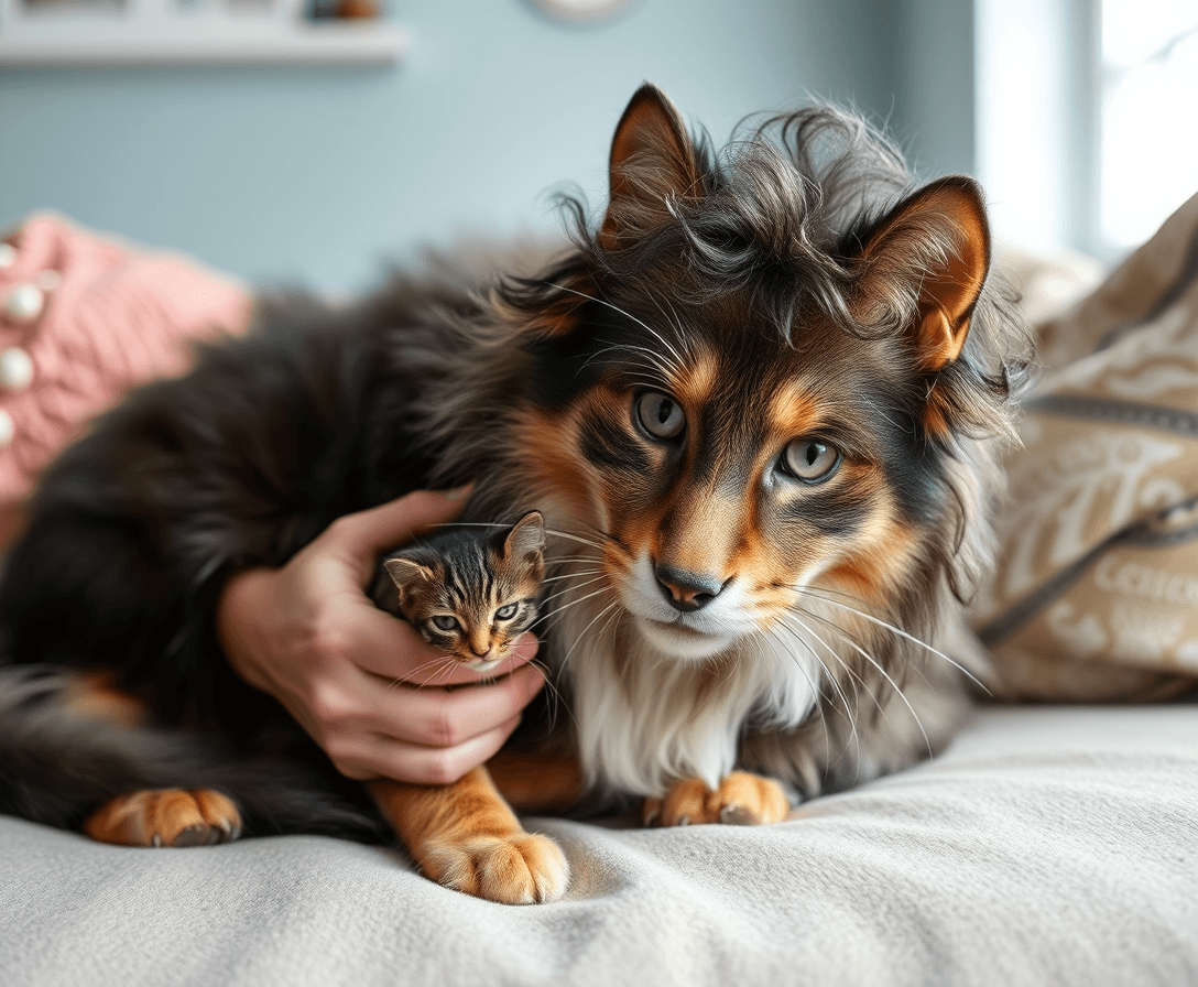 dark haired 50 year old man with weasel at home