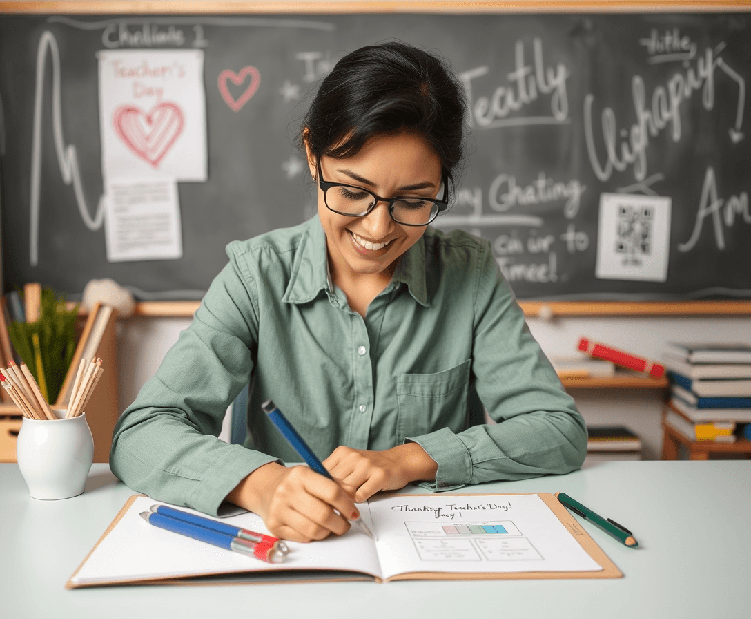 prepare a greeting card on teacher's day , thanking all teachers involved in shaping my life 