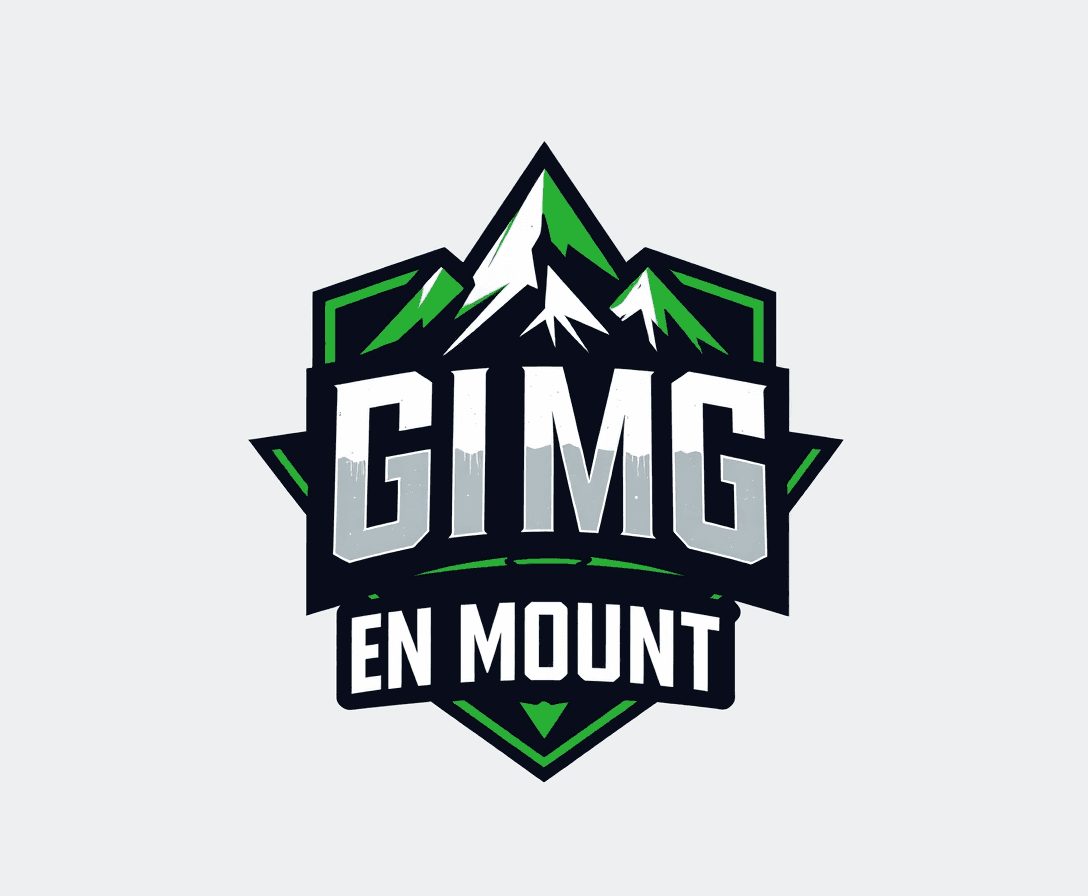 Create in image of a gMg logo green mountain gaming and their squad division. Use information from discord and steam. MAke it a full body logo
