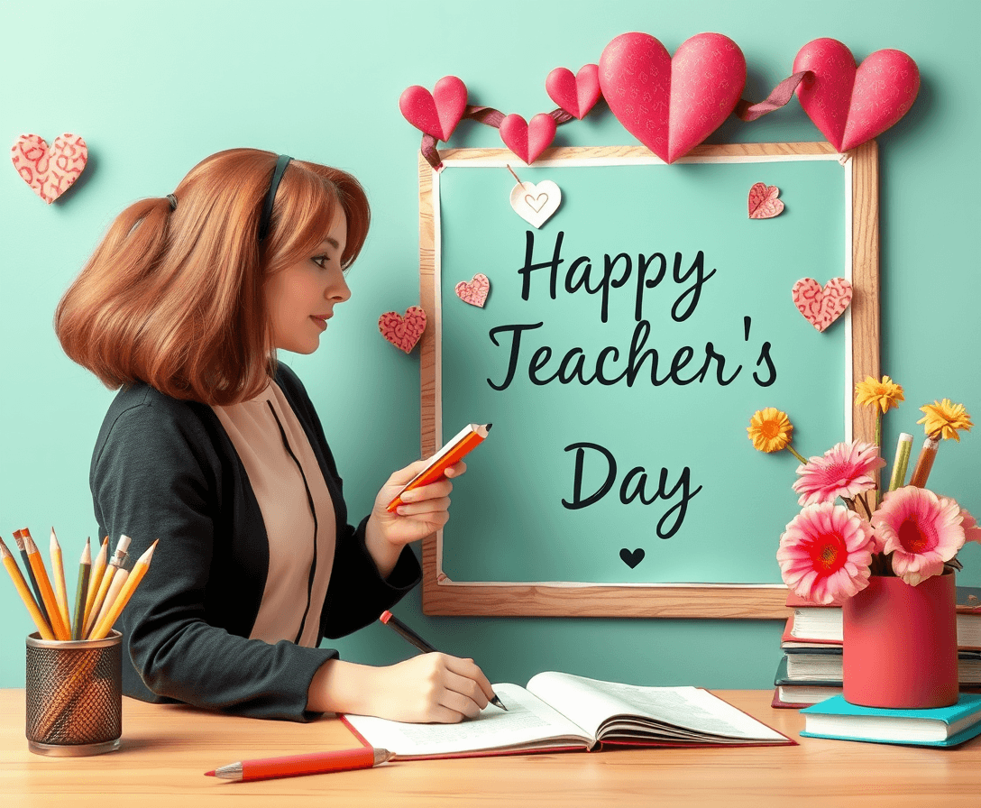 prepare a greeting card on teacher's day , thanking all teachers involved in shaping my life 