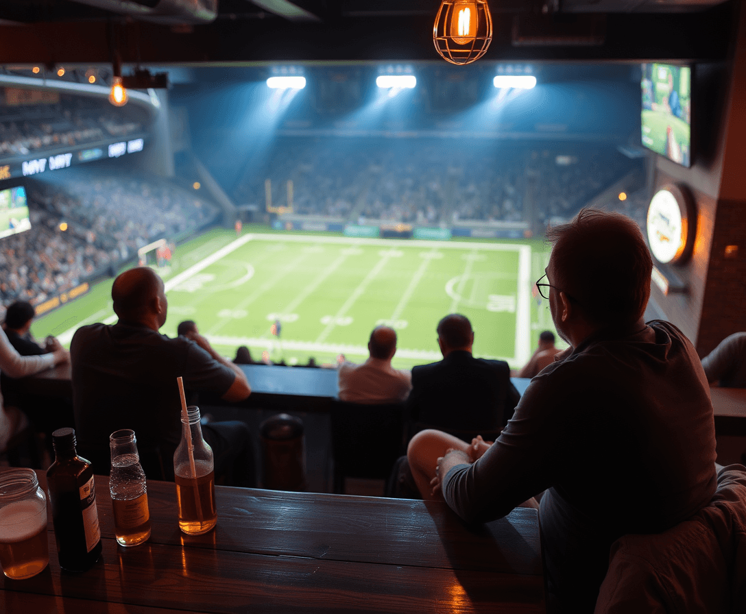 agree lazy guy watching football at bar