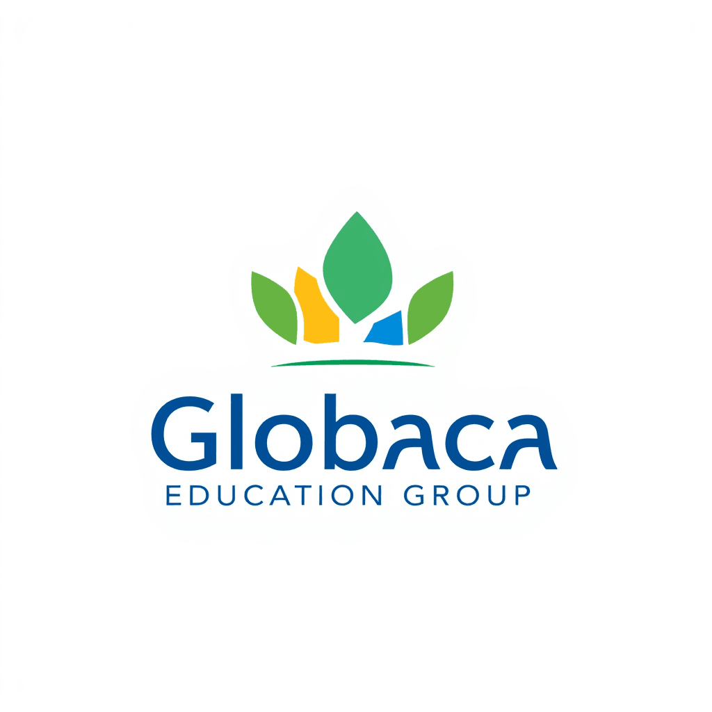 create a professional logo for Globaca Education Group. We are international school operators and management consultants working in the. MENA region. The logo should use no more than 5 colors and not resemble any similar industry company logos. use a white background