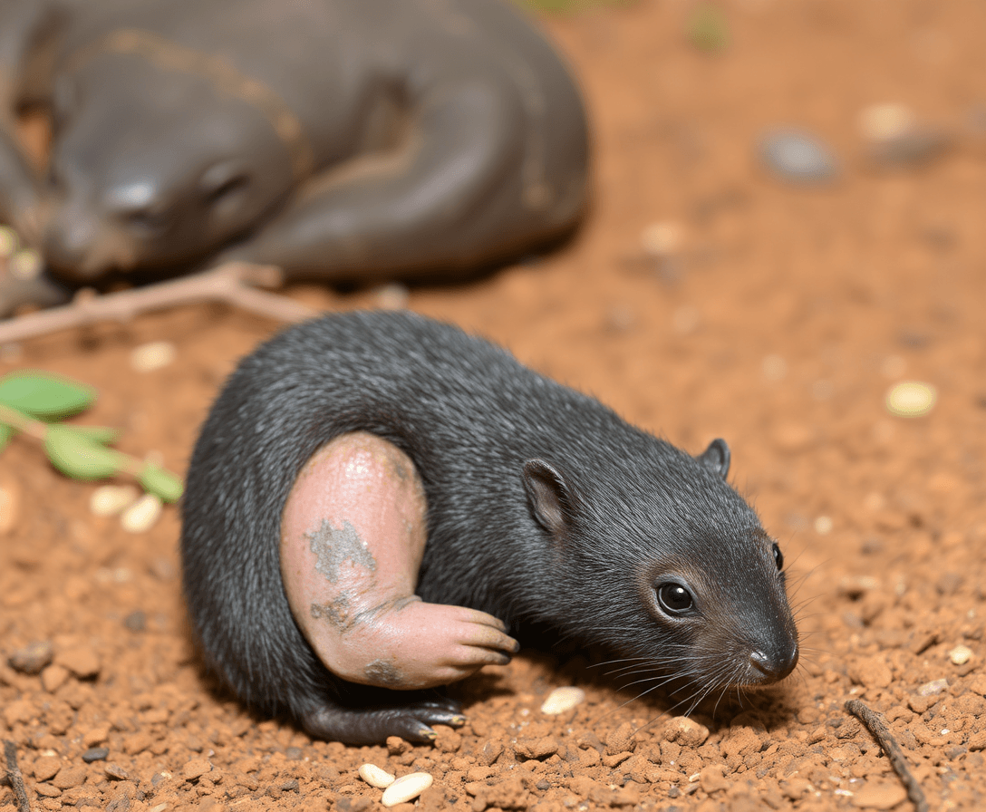 mole with broken leg