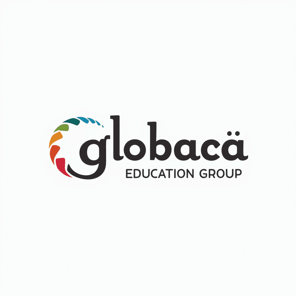 create a professional logo for Globaca Education Group. We are international school operators and management consultants working in the. MENA region. The logo should use no more than 5 colors and not resemble any similar industry company logos. use a white background