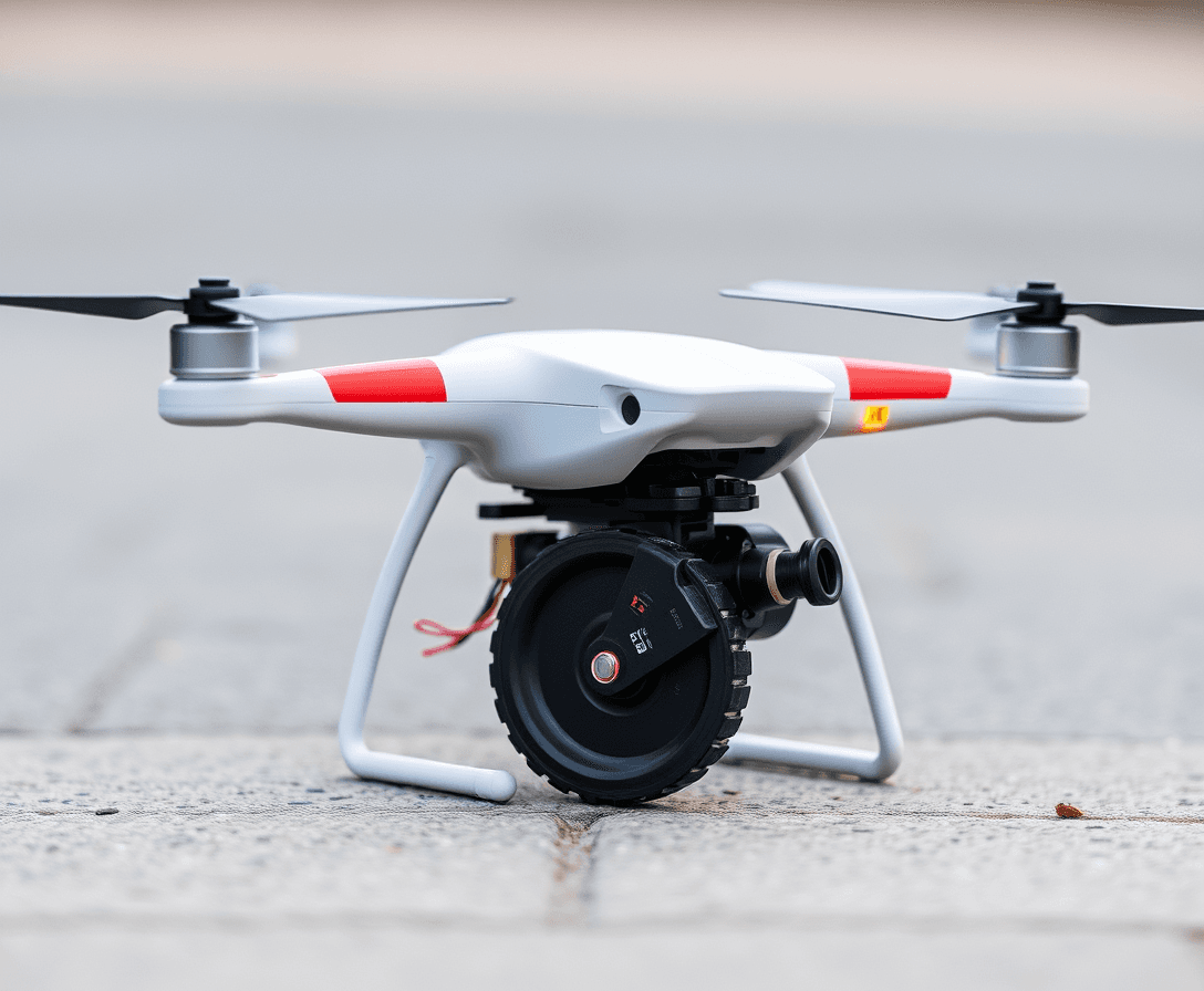 show me image of drone with wheel cutter
