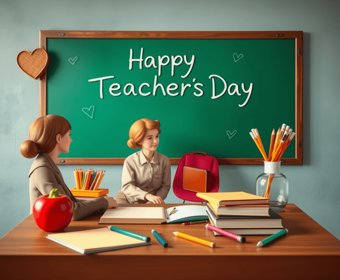 prepare a greeting card on teacher's day , thanking all teachers involved in shaping my life 