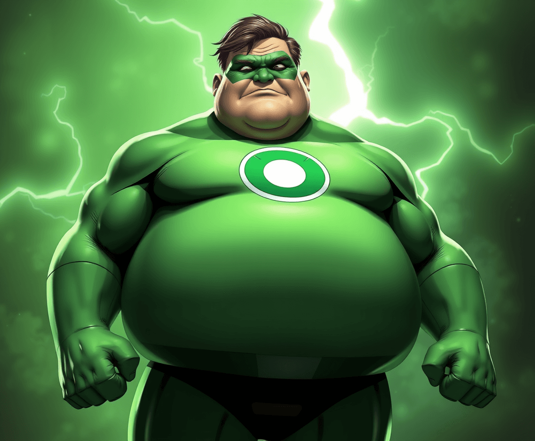 a very fat green lantern

