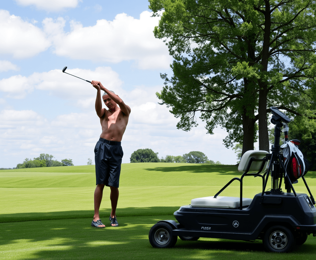 obama naked playing golf